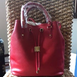 Tommy Hilfiger red bucket bag-NEW WITH TAGS